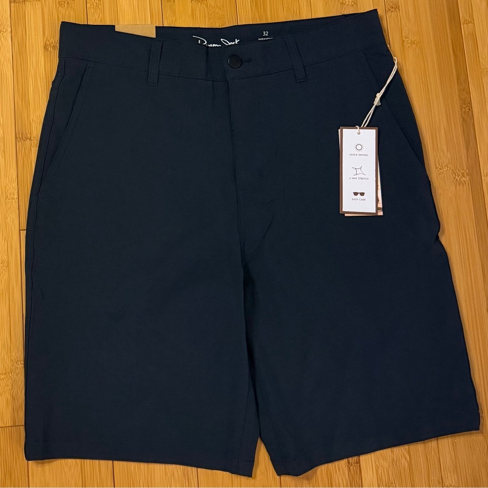 Panama Jack Mens Navy Blue Hybrid Shorts 9 Inch Inseam 4-Way Stretch Size 32 NWT